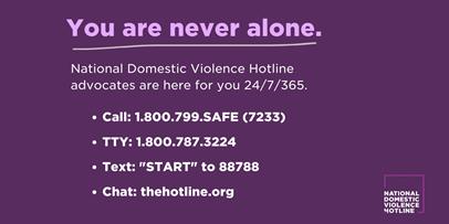 national domestic violence hotline numbers. Click on the get help to see list of information. 