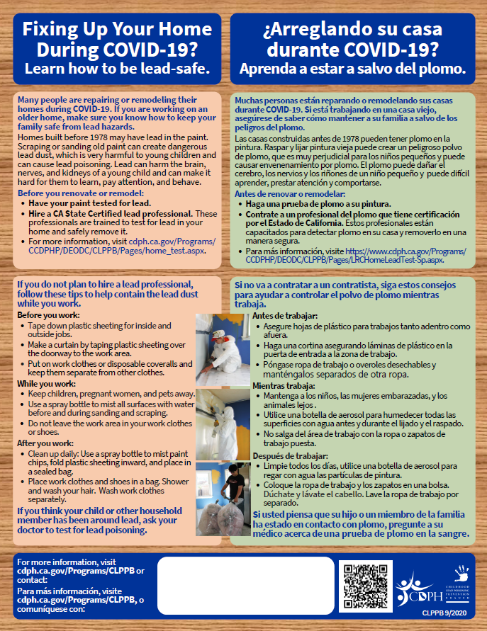 Fixing Up Your Home During COVID-19 flyer