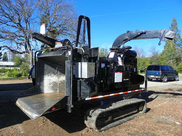 The right side of the wood chipper involved in the incident.