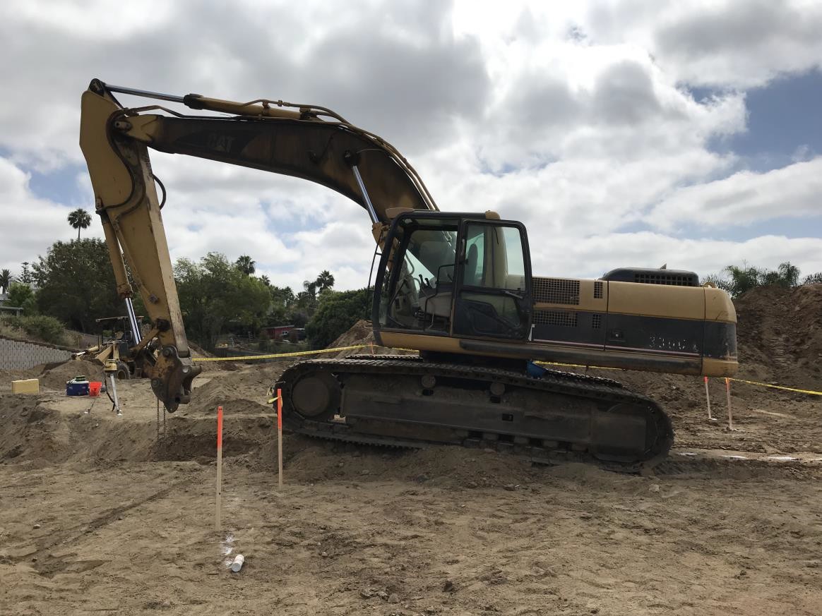 excavator involved in this incident near a trench