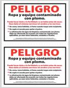 2 Lead Danger Labels in Spanish 2 Lead Danger Labels in Spanish