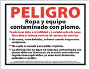 Lead danger label in Spanish Lead danger label in Spanish