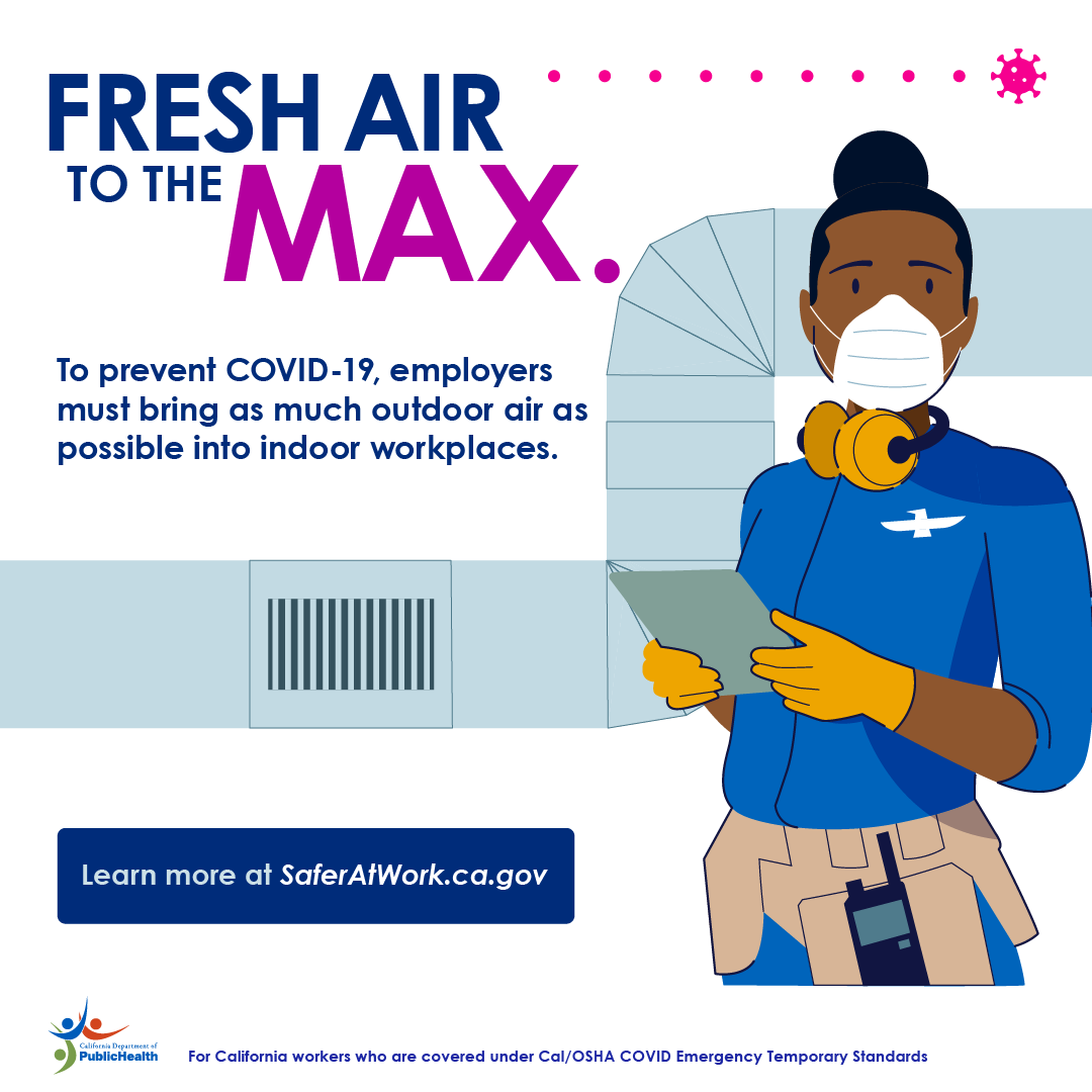 woman checking ventilation system; text: "Fresh air to the max."