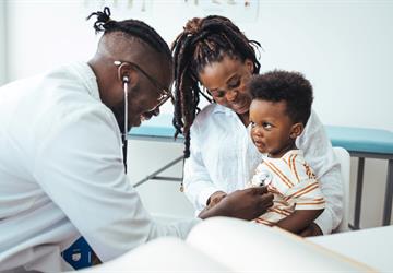Doctor, woman, child