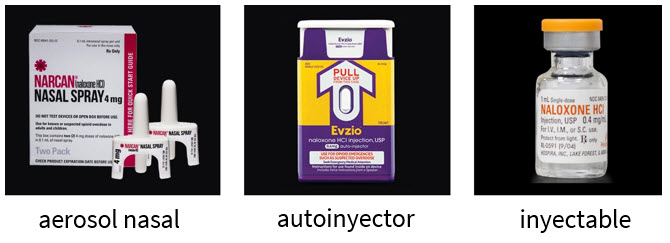3 tipos de naloxona