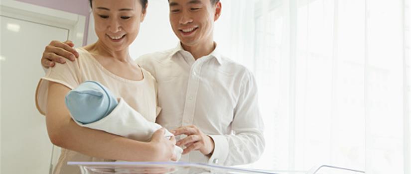 Couple with baby