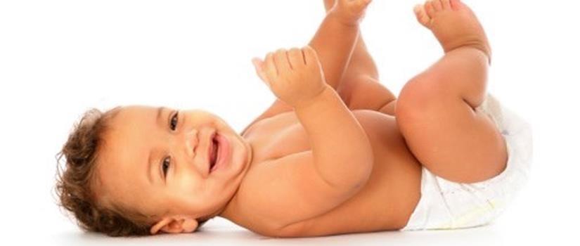 baby on their back