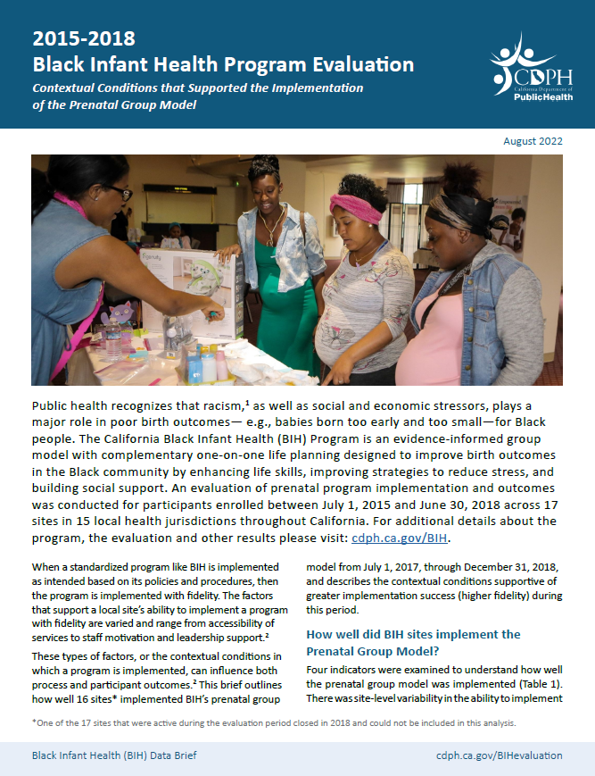 Preview of Contextual Conditions that Supported the Implementation of the Prenatal Group Model Preview of Contextual Conditions that Supported the Implementation of the Prenatal Group Model