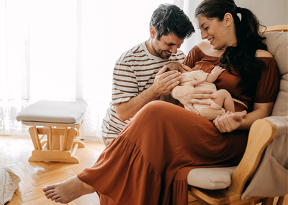Family with baby