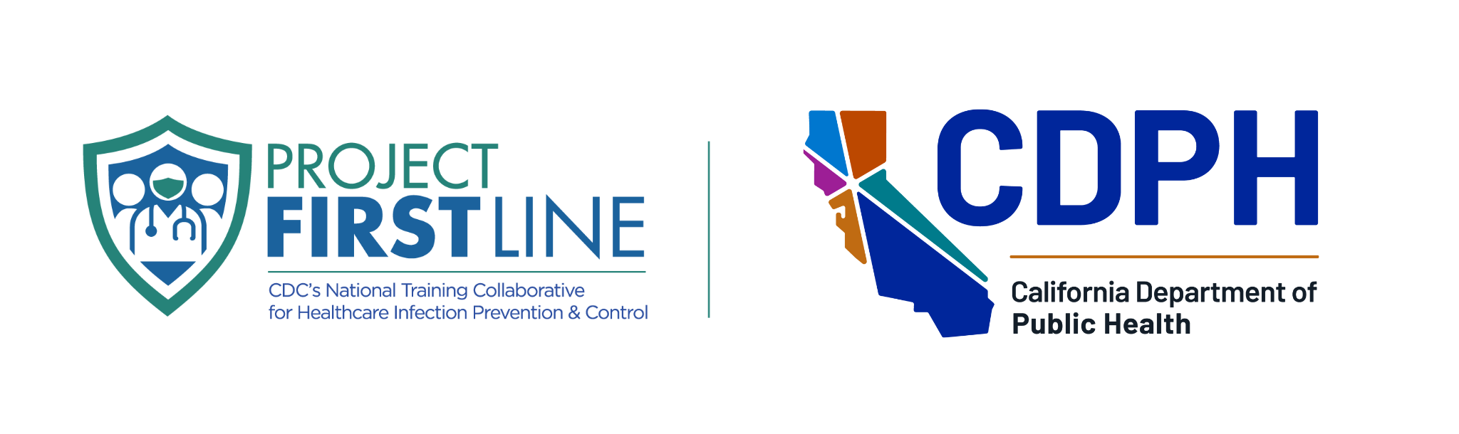 Project Firsline and CDPH logos