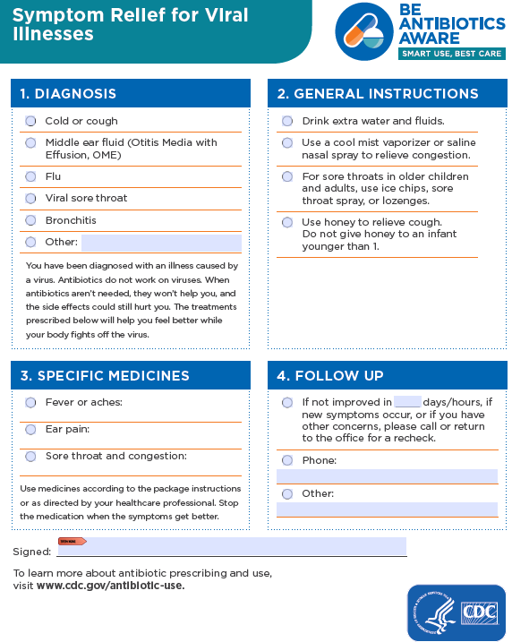 Symptom Relief Fillable Form
