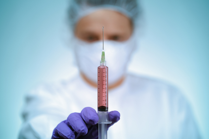 Syringe implying injection safety Syringe implying injection safety