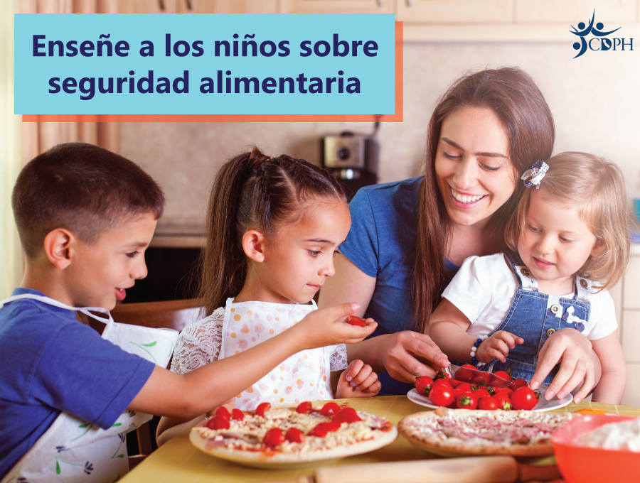 Enseñe a los niños sobre seguridad alimentaria.
