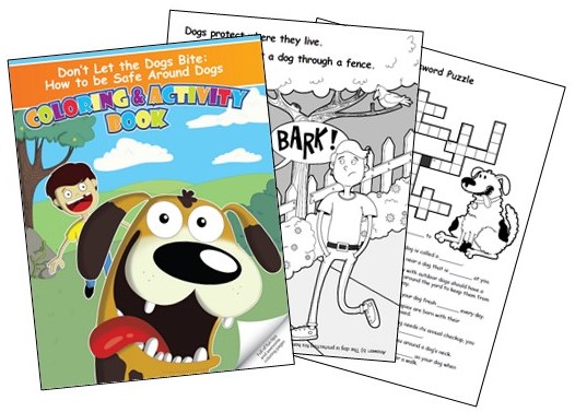 Preview of CDPH's Don't Let the Dogs Bite! coloring book