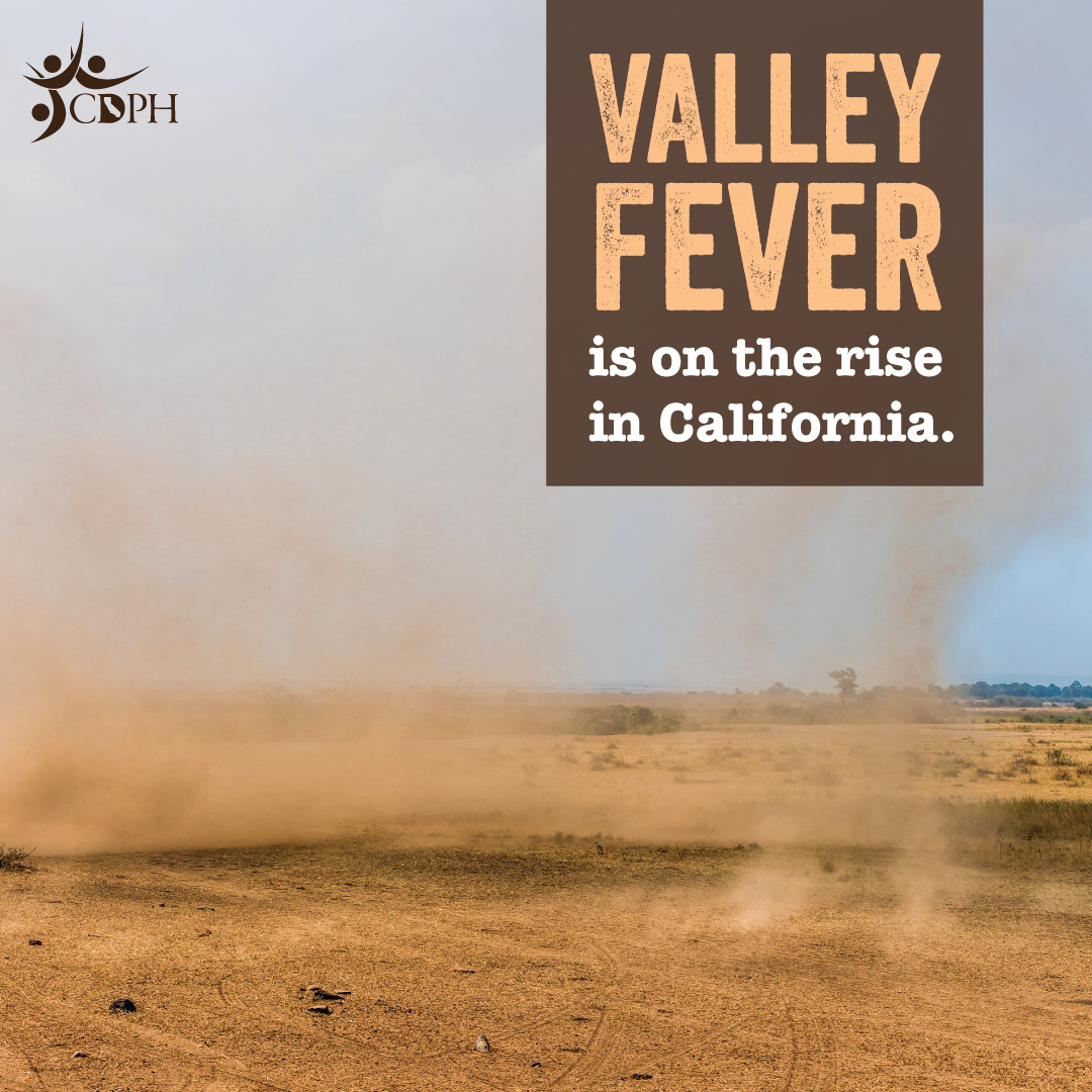 Valley fever is on the rise in California. Dusty field landscape. Valley fever is on the rise in California. Dusty field landscape.