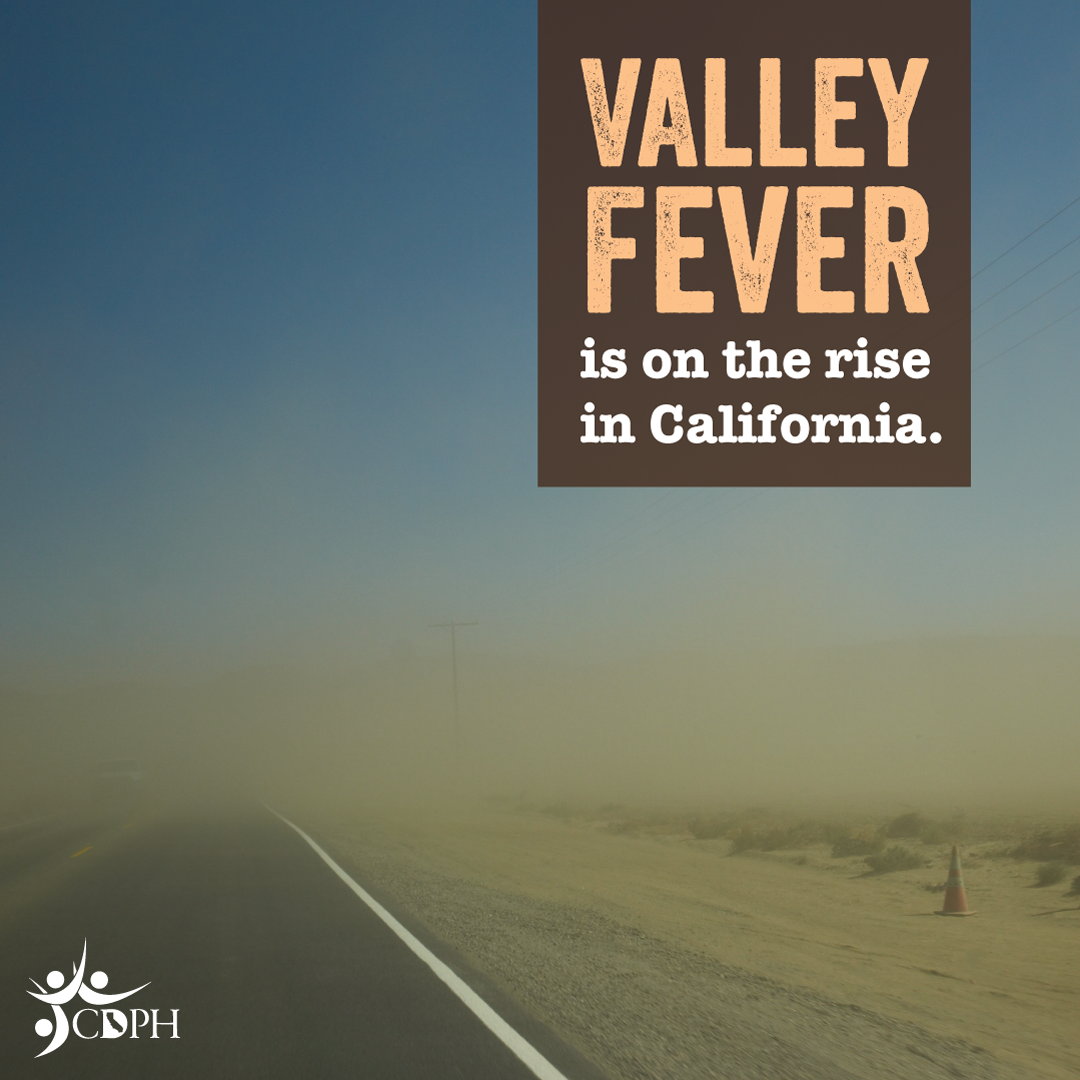 Valley fever is on the rise in California. Dusty road landscape. Valley fever is on the rise in California. Dusty road landscape.