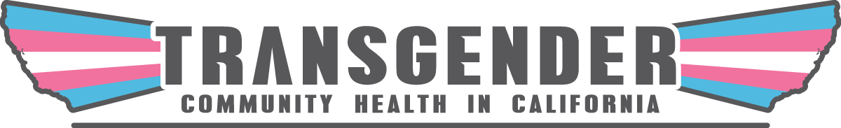 Transgender Community Health in California, and displaying the transgender flag colors