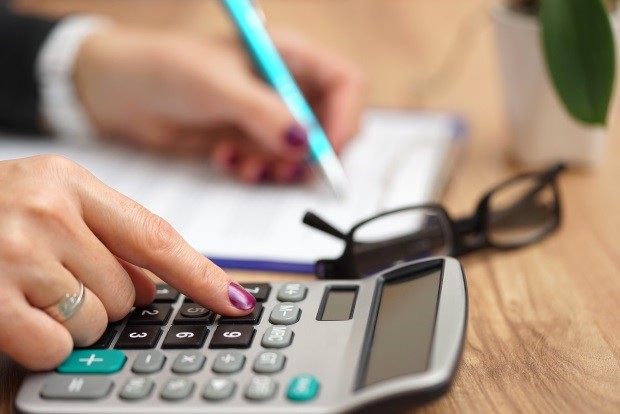 Calculator and glasses