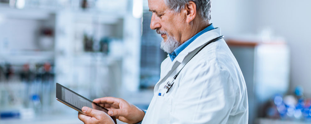 doctor reviewing a chart 