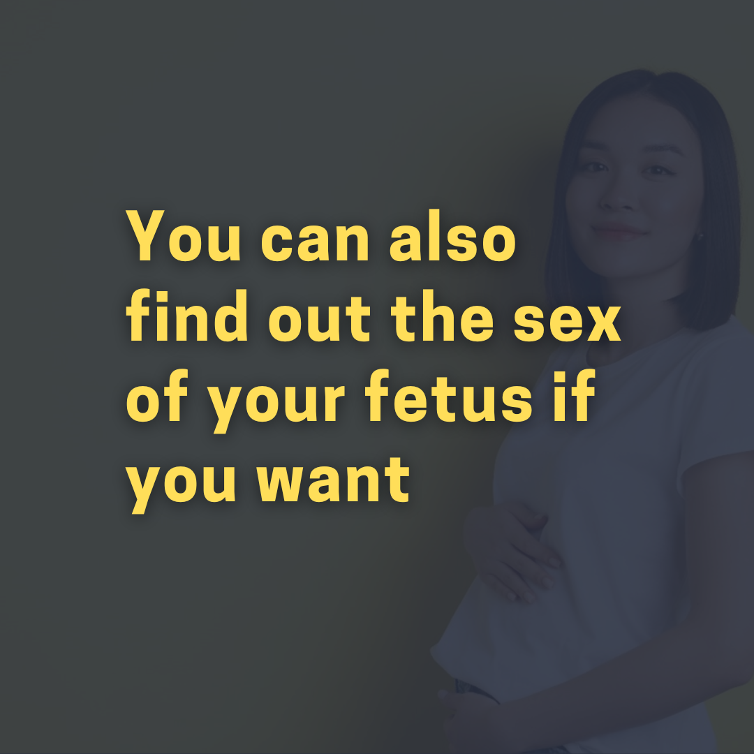 You can also find out the sex of the fetus if it is important to you