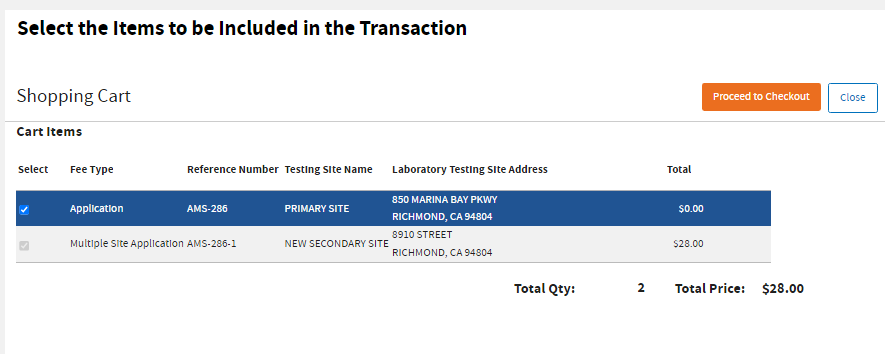 Total Price with Proceed to Checkout button Total Price with Proceed to Checkout button
