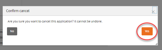Encircled Yes button