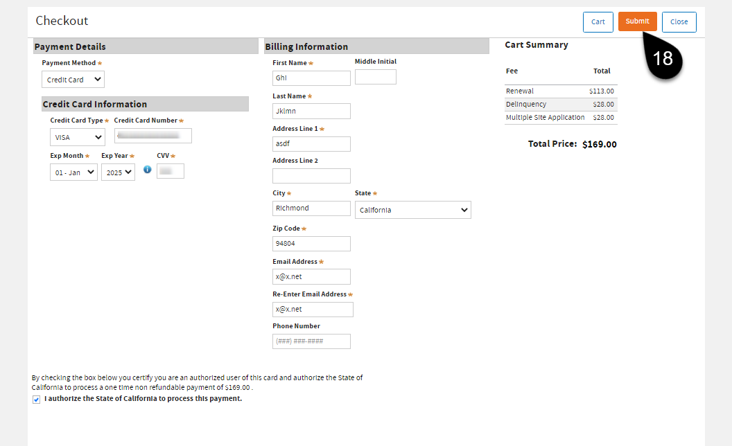 18 Payment details